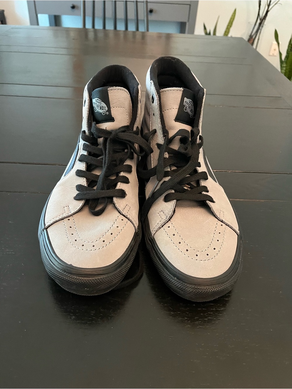 Vans Men’s High-Top Suede Sneakers - Gray and Black